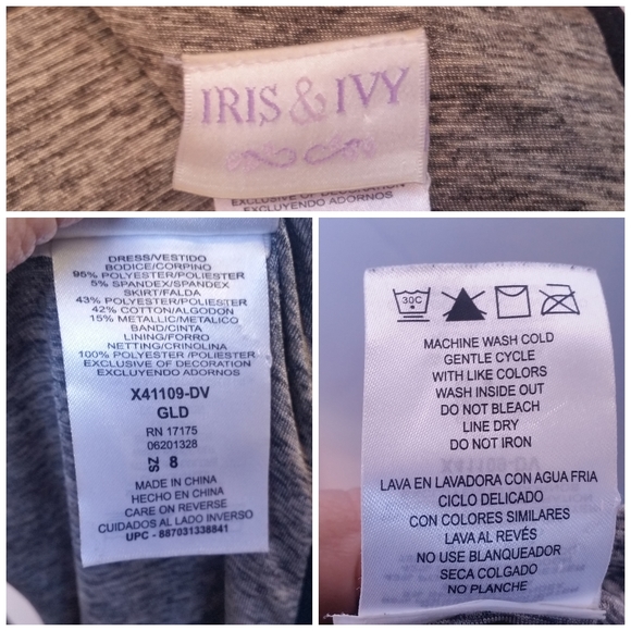 Iris & Ivy Gold and Black Special Occasion Dress - Picture 8 of 8